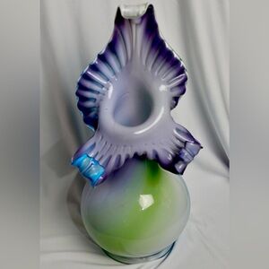 BAIJIAN Hand Blown Rare Vintage multi-colored Glass Vase by Essie Zareh